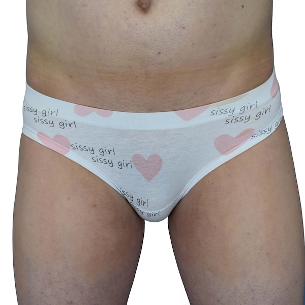 Sissy Girl Hearts Slut Booty Cheeky Panty Underwear