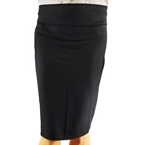 thumbnail image 2 of Ladies Stretch Pencil Skirt – Office/School, Black, Sizes 6-18, Knee-Length, Bengaline 2 of 5