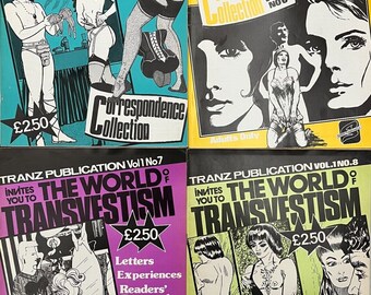 Tranz Publication The World of Trans CD TG Drag Magazine Lot of 4 Vintage RARE