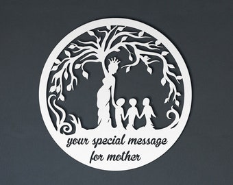 Personalized Name Mom And Kids, Custom Mother's Day Gifts from Daughter, Christmas Gift For Mom, Special Message for Mother