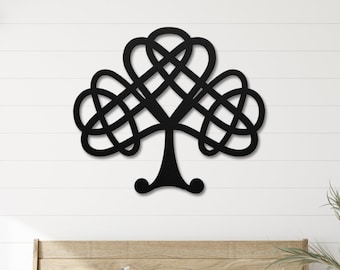 Celtic Wall Art, Irish Decor, Large Metal Wall art, Celtic Knot Art Living Room Decor, Irish Housewarming Gift, St Patrick's Day Gifts