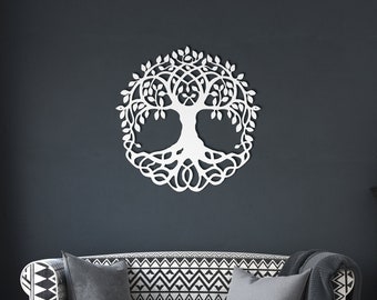 Celtic Tree of Life Wall Art, Irish Scottish Wall Decor, Tree Patio Entrance Welcome Sign, Celtic Wall Art