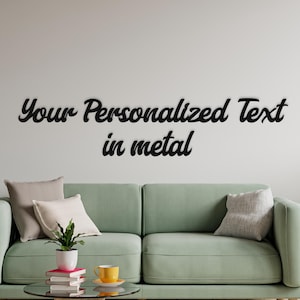 Palabras de metal personalizadas, Carta de metal personalizada, Decoración personalizada del hogar, Carta de pared personalizada, Decoración de palabras de metal personalizada, Palabras personalizadas