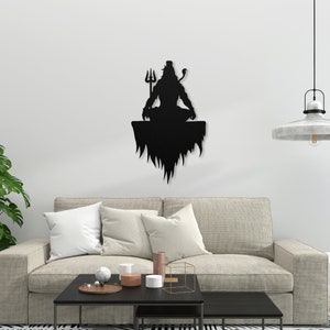 Shiva Wall Art, Lord Shiva Hinduism Metal Home Decor, Indian Housewarming Gift, Religious Mandir Decor