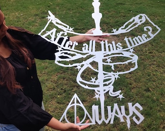 After All This Time? Always Metal Wall Art, Wizard Room Decor, Wizarding Fantasy World Decor, Snape & Lily, Pottery Decor Potterhead Gift