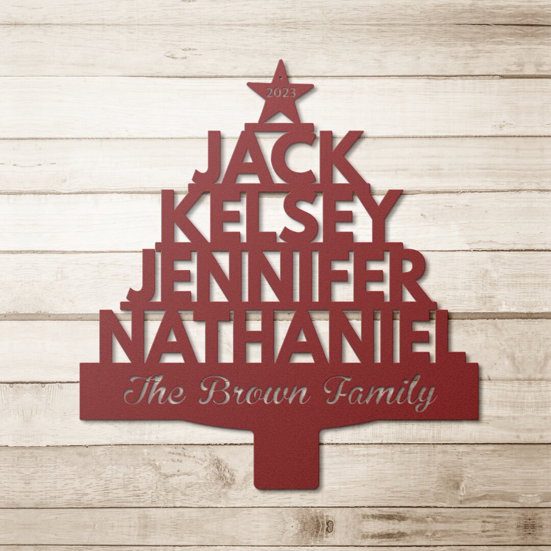 Personalized Christmas Sign Christmas Front Door Decor Etsy