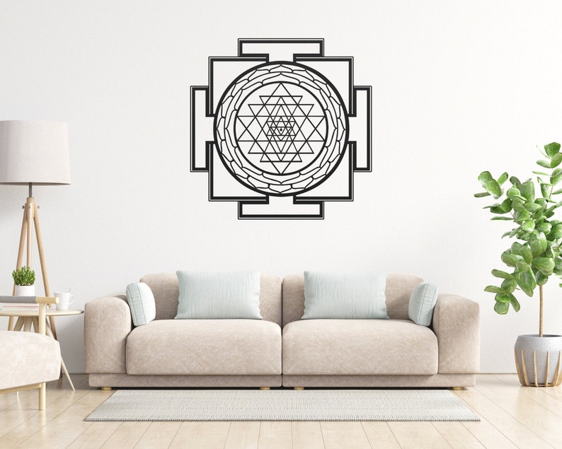 Sri Yantra Wall Art, Sacred Geometry Unique Office Decor Modern ...