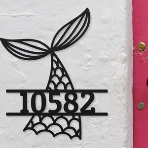Whale House Number Sign, Beach House Number Metal Art, Whale Line Art, Nautical Ocean Coastal Address Sign