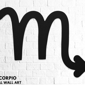 Scorpio Wall Art, Scorpio Sign, Zodiac Horoscope Metal Art, Zodiac Wall Decor, Astrology Housewarming Gift, October November Birthday Gift