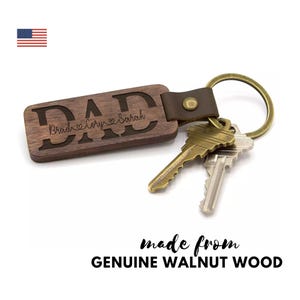 Personalized Dad Keychain, New Dad Gift, Engraved Dad Keychain, Fathers Day Keychain, First Fathers Day