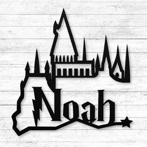 Zauberer Schule Metall Wand Dekor, Potterhead Zauberer Geschenk, Zauberer Zimmer Dekor, Kinderzimmer Wand Kunst, Schloss Zauberer Willkommen kein Anfänger erlaubt