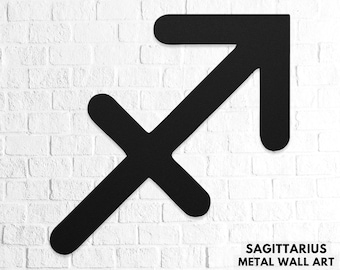 Sagittarius Wall Art, Sagittarius Sign, Zodiac Horoscope Metal Art, Zodiac Wall Decor Astrology Housewarming November December Birthday Gift