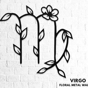 Virgo Wall Art, Virgo Zodiac Metal Sign, Horoscope Art, Zodiac Wall Decor, Astrology Housewarming Gift, August September Girl Birthday Gift