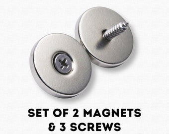 Magnetic Screws, Hanging Hardware Kit, Metal Sign Hanger Door, Monogram Hanger, Wall Decor Mount, Magnet For Mounting Metal Signs