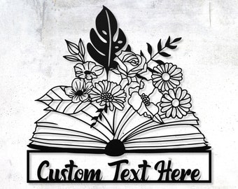 Personalized Library Sign, Custom Library Decor, Bookshelf, Book lover gift, Bookish Gifts, Reading Gift, Bookworm Nerd Gift