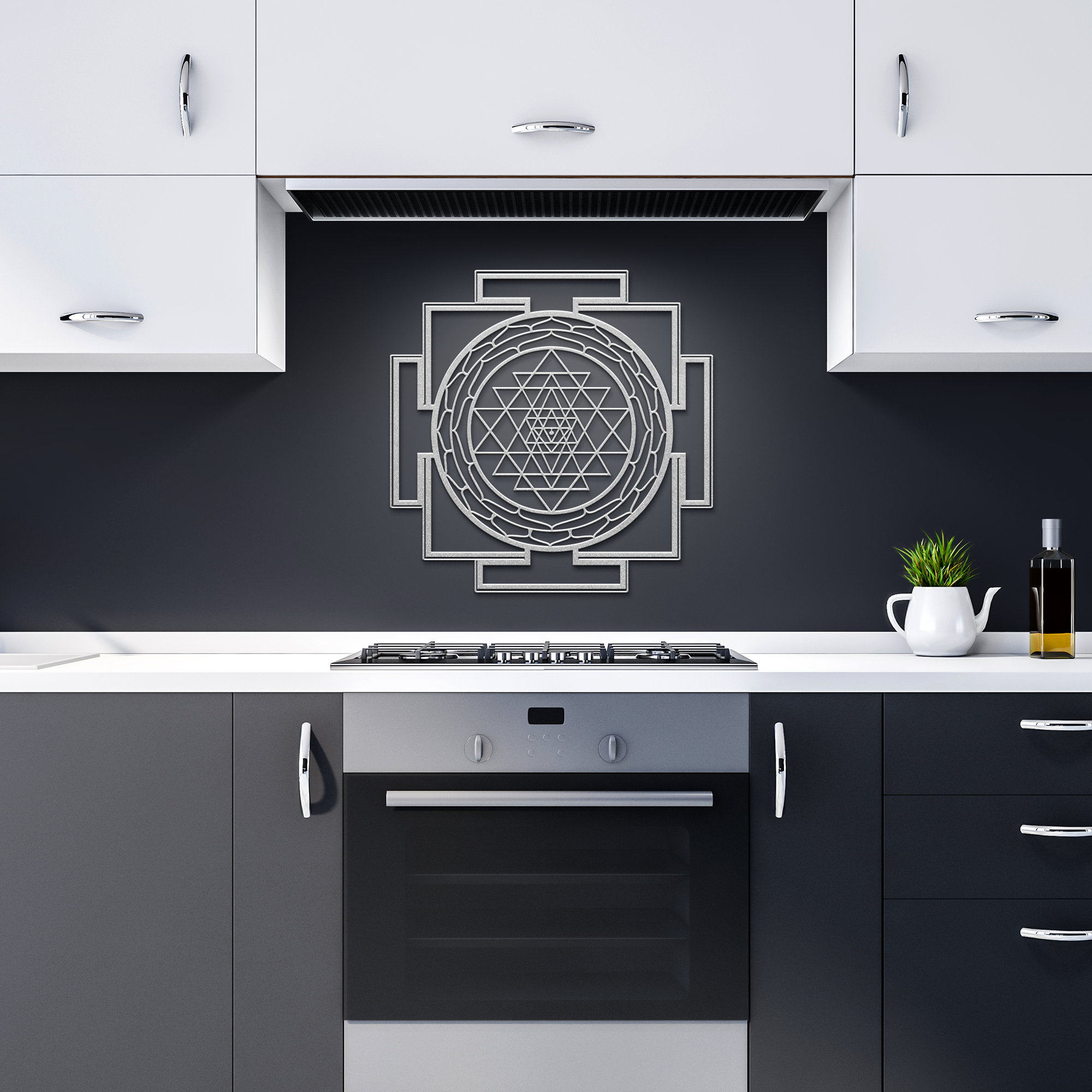 Sri Yantra Wall Art, Sacred Geometry Unique Office Decor Modern ...