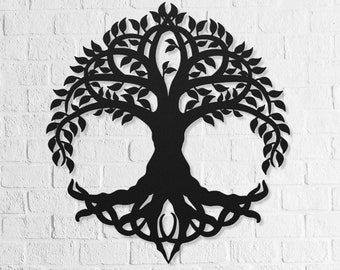 Celtic Tree of Life Wall Art, Irish Scottish Wall Decor, Tree Patio Entrance Welcome Sign, Celtic Wall Art