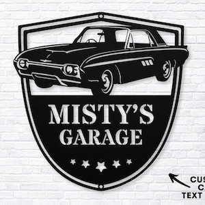 Vintage Garage Sign, Garage Decor, Classic Car Sign, Birthday Fathers Day Gift for Dad, Gift for Car Enthusiast