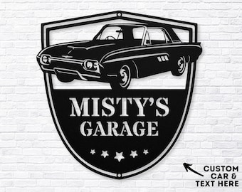 Vintage Garage Sign, Garage Decor, Classic Car Sign, Birthday Fathers Day Gift for Dad, Gift for Car Enthusiast