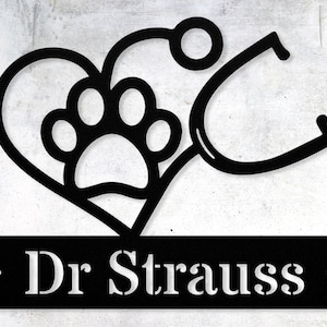 Veterinary Sign, Gift for Vet, Graduation Gift for Vet Doctor, Veterinarian Doctor Metal Sign