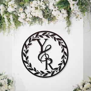 Vines Monogram, Wedding Decor Backdrop Sign, Couples Gift, Letters Vine Monogram, Unique Wedding Gift