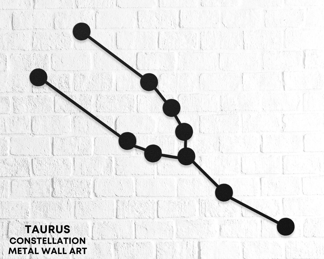 Taurus Constellation Metal Wall Art Taurus Zodiac Metal Sign Etsy