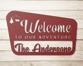 Letrero de parque nacional personalizado, Letrero de boda, Boda de campamento, Regalo de excursionista, Amante de la naturaleza, Aniversario, Tema del parque, Regalos de camping de autocaravana