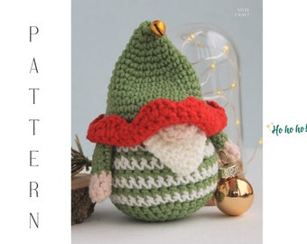 Haakpatroon kerstkabouter: kerstversieringsslinger (digitaal patroon)