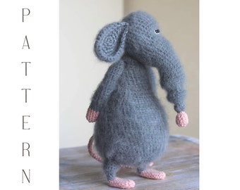 Gehaakt Rat Boo-speelgoedpatroon, amigurumi-muizen, muispatroon