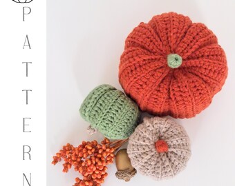 Schemi di zucca all'uncinetto, zucca amigurumi, autunno, decorazioni autunnali per la casa durante il Ringraziamento