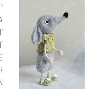 Crochet Rat Rony pattern, Amigurumi rat, rat toy pattern image 3