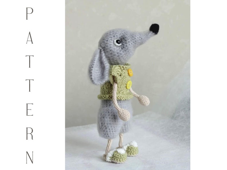 Crochet Rat Rony pattern, Amigurumi rat, rat toy pattern image 3