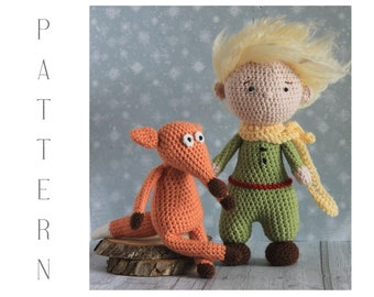 Crochet Little Prince and Fox Pattern: Amigurumi Toy, Gift (PDF Pattern)