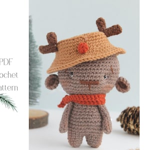 Christmas Crochet Bear Pattern: Amigurumi Toy, Holiday Time (PDF Pattern)