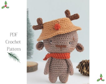 Patroon gehaakte kerstbeer: amigurumi-speelgoed, feestdagen (pdf-patroon)
