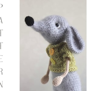 Crochet Rat Rony pattern, Amigurumi rat, rat toy pattern image 4
