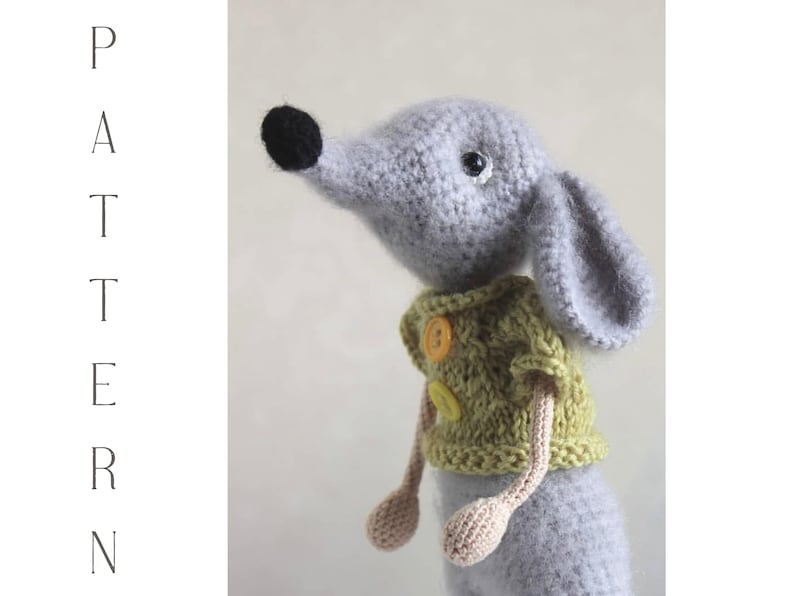 Crochet Rat Rony pattern, Amigurumi rat, rat toy pattern image 4