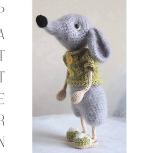 Crochet Rat Rony pattern, Amigurumi rat, rat toy pattern image 2