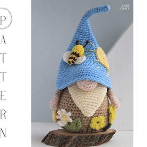 Schema gnomo primaverile all'uncinetto, gnomo primaverile, gnomo primaverile amigurumi