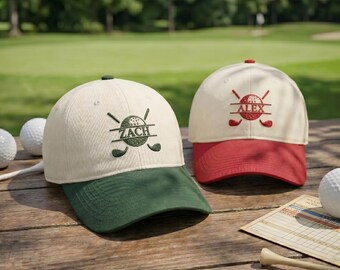 Gorras de golf personalizadas bordadas, gorra de golf personalizada, gorras para papá o amigos, regalo de golf con nombre personalizado, gorra única para el Día del Padre