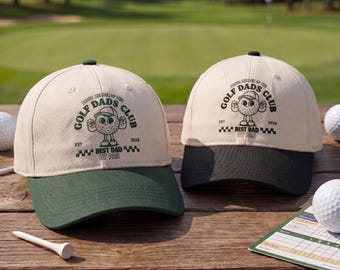 Gorra bordada del Club de Papás Golfistas, Regalo para el Mejor Papá por Par 2026, Gorra de golf retro vintage, Regalo divertido para el Día del Padre, Equipamiento para Papás Golfistas