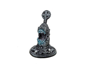 Graveyard Mimic Tombstone - miniatuurspook - voor Lemax Spooky Town, Dept. 56, tabletop, RPG