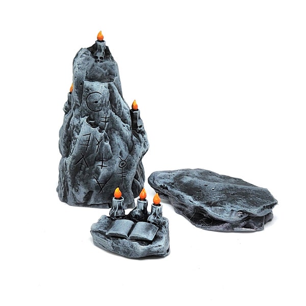 Ritual Stone Set - For Lemax Spooky Town, Dept. 56, Tabletop, RPG