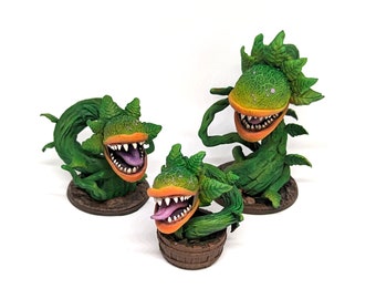 Miniature Carnivorous Plants  - For Lemax Spooky Town, Dept. 56, Tabletop, RPG