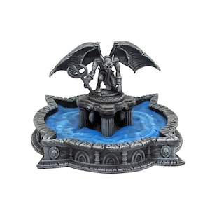 Large Halloween Village Fountain - Miniature For Lemax Spooky Town, Dept. 56, Tabletop, RPG