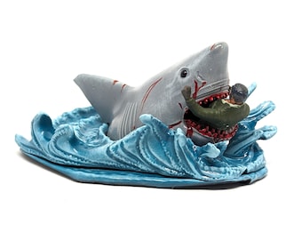 JAWS and Quint Miniature - for Halloween Village, Lemax Spooky