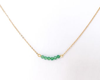 Green aventurine crystal healing necklace
