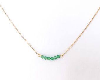 Green aventurine crystal healing necklace