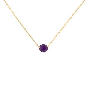 Raw Crystal Necklace Amethyst with Natural Amethyst Pendant for february birthstone and crystal healing