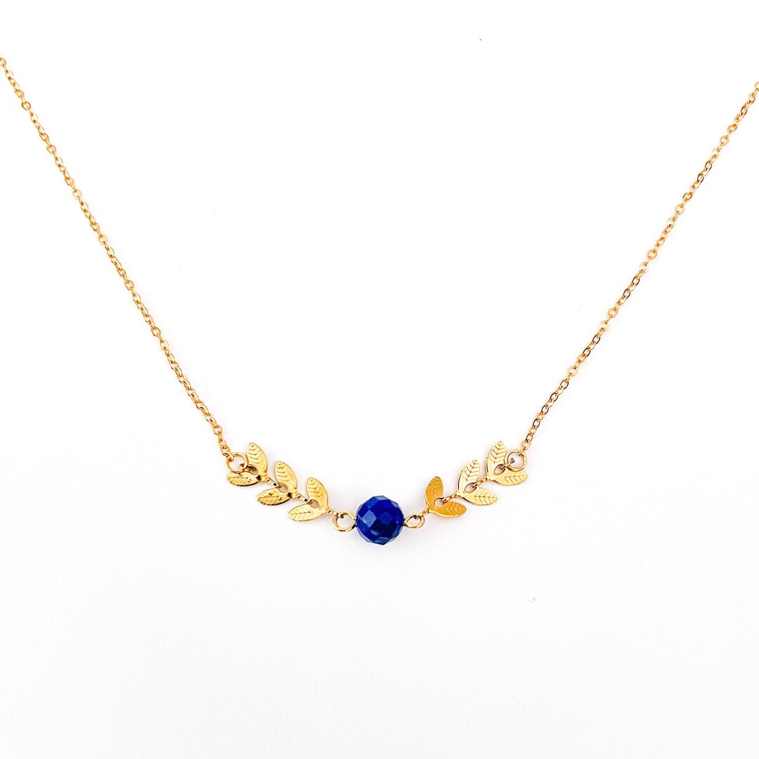Perles De Pierres Précieuses Rondes Lapis Lazuli 1 Collier + 1 Bracelet